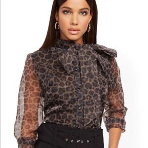 Cheetah Print Blouse